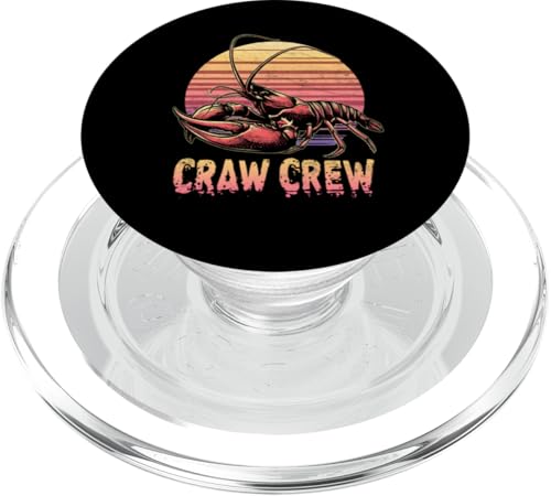 Craw Crew Crawfish Boil Crew Cool Cajun im Retro-Look bei Sonnenuntergang PopSockets PopGrip für MagSafe von The Cajun & The Crawfish