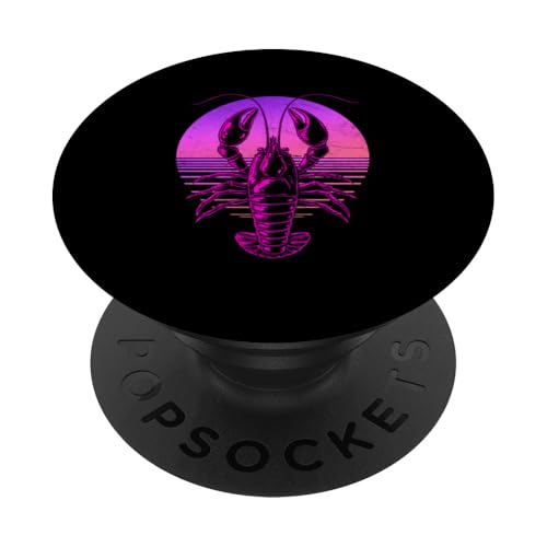 Crawfish Boil Party 80er Jahre Retro Sonnenuntergang Cool Lobster Festival PopSockets Klebender PopGrip von The Cajun & The Crawfish