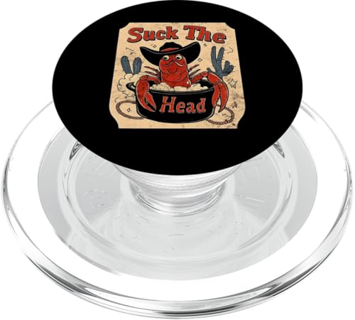 Crawfish Boil Suck The Head Lustiges westliches Cajun-Essen im Vintage-Stil PopSockets PopGrip für MagSafe von The Cajun & The Crawfish