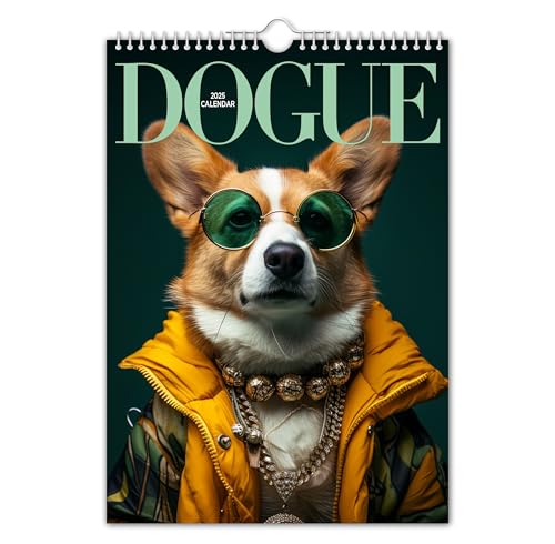 The Calendar King // Dogue – Wandkalender 2025 – Original (vollfarbig, A4-Größe) von The Calendar King