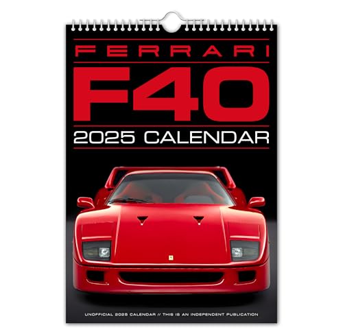 The Calendar King // FerrariF40-2025 Wandkalender (vollfarbig, A4-Größe) von The Calendar King
