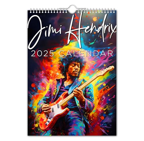 The Calendar King Jimi Hendrix Wandkalender für 2025, A4, kreativ The Calendar King Jimi Hendrix Wandkalender für 2025, A4, kreativ von The Calendar King