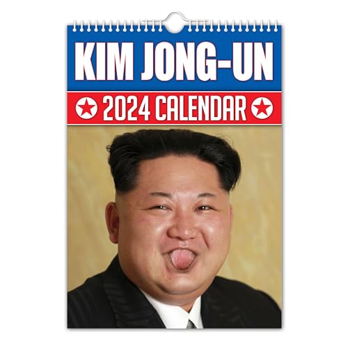 The Calendar King Kim Jong-Un Wandkalender 2024 (regulär, A4 (210 x 297 mm), Blue, (CAL_ANG_06_FBA) von The Calendar King