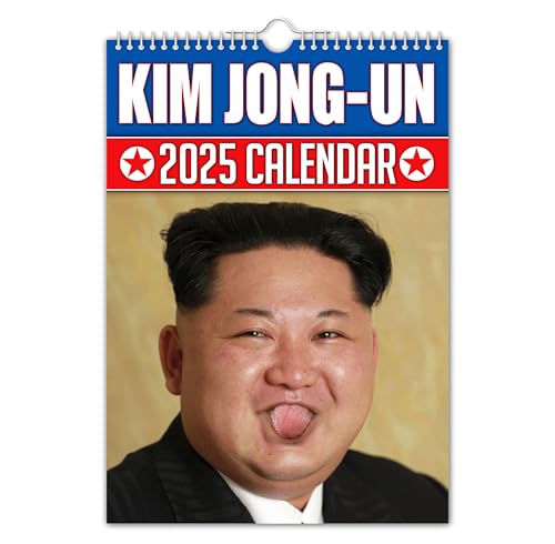 The Calendar King Kim Jong-Un Wandkalender 2024 (regulär, A4 (210 x 297 mm), Blue, (CAL_ANG_06_FBA) von The Calendar King