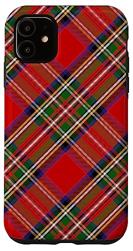 The Celtic Flame Plaid Tartans iPhone 11 Schottenkaro Hülle, Hochleistungsschutz, Stoßdämpfend, Kratzfest, Polycarbonat & TPU, Texturiert von The Celtic Flame Plaid Tartans