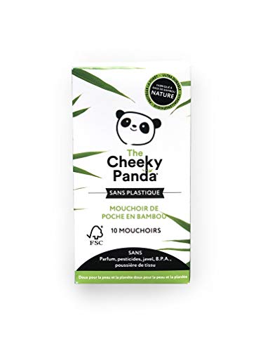 The Cheeky Panda Taschentücher aus Bambus | 10 Stück Taschentücher | ohne Plastik, Taschentücher, umweltfreundlich, super weich, robust & langlebig von The Cheeky Panda