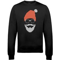 Cool Santa Christmas Sweatshirt - Schwarz - L von The Christmas Collection
