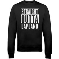 Straight Outta Lapland Christmas Sweatshirt - Schwarz - M von The Christmas Collection