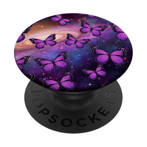 Galaxie lila Schmetterling Space Dream Fantasy PopSockets Klebender PopGrip von The Cosmic Butterfly Co.