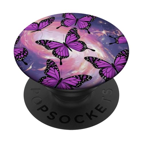 Galaxie lila Schmetterlinge Cosmic Dream PopSockets Klebender PopGrip von The Cosmic Butterfly Co.