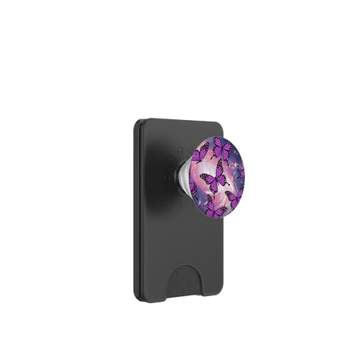 Galaxie lila Schmetterlinge Cosmic Dream PopSockets PopWallet für MagSafe von The Cosmic Butterfly Co.