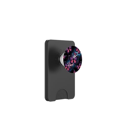 Galaxy Butterfly Dream, kosmische Nachtkunst PopSockets PopWallet für MagSafe von The Cosmic Butterfly Co.
