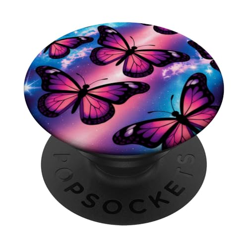 Kosmische Schmetterlingsgalaxie Sternenklare Weltraumnacht PopSockets Klebender PopGrip von The Cosmic Butterfly Co.