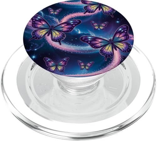 Kosmische Schmetterlingsgalaxie Weltraum Verträumter Nachthimmel PopSockets PopGrip für MagSafe von The Cosmic Butterfly Co.