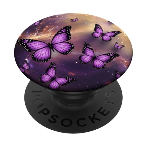 Lila Cosmic Butterflies Galaxy Dream PopSockets Klebender PopGrip von The Cosmic Butterfly Co.