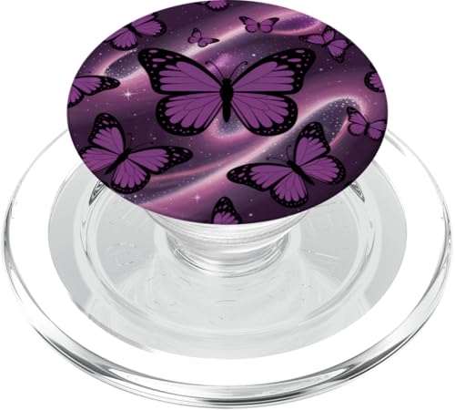 Lila Schmetterlinge Galaxie verträumter Sternenhimmel PopSockets PopGrip für MagSafe von The Cosmic Butterfly Co.