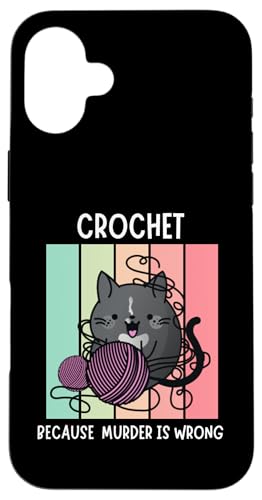 Cozy Mystery Crochet Weil Mord falsch ist Basteln Cosy Hülle für iPhone 16 Plus von The Cozy Mystery Company