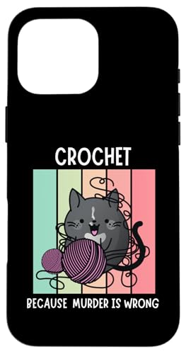 Cozy Mystery Crochet Weil Mord falsch ist Basteln Cosy Hülle für iPhone 16 Pro Max Cozy Mystery Crochet Weil Mord falsch ist Basteln Cosy Hülle für iPhone 16 Pro Max von The Cozy Mystery Company