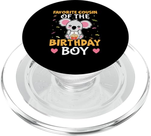 Favorite Cousin of the Birthday Boy Koalabär für Mädchen PopSockets PopGrip für MagSafe von The Crazy Cousin Crew