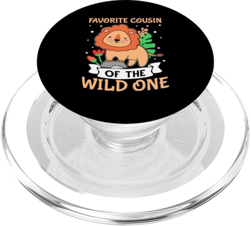 Favorite Cousin of the Wild One Kinder Design mit Löwe PopSockets PopGrip für MagSafe von The Crazy Cousin Crew