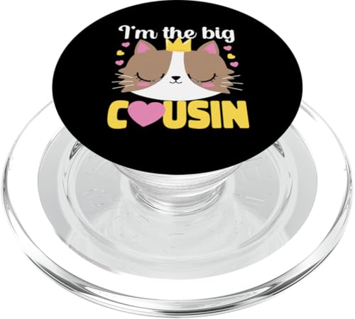 I'm The Big Cousin Süße Katze für Mädchen PopSockets PopGrip für MagSafe von The Crazy Cousin Crew