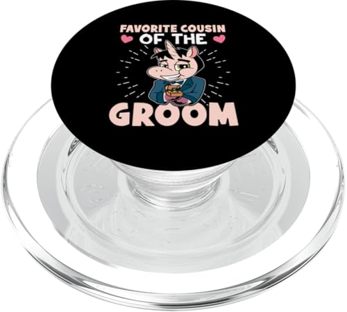 Lieblings-Cousin des Bräutigams lustiges Einhorn PopSockets PopGrip für MagSafe von The Crazy Cousin Crew