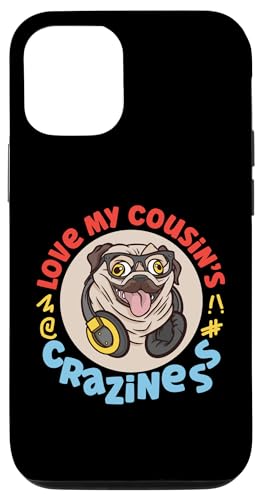 Love My Cousin's Crazyness Mops mit Kopfhörern Hülle für iPhone 12/12 Pro Love My Cousin's Crazyness Mops mit Kopfhörern Hülle für iPhone 12/12 Pro von The Crazy Cousin Crew