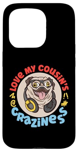 Love My Cousin's Crazyness Mops mit Kopfhörern Hülle für iPhone 15 Pro Love My Cousin's Crazyness Mops mit Kopfhörern Hülle für iPhone 15 Pro von The Crazy Cousin Crew