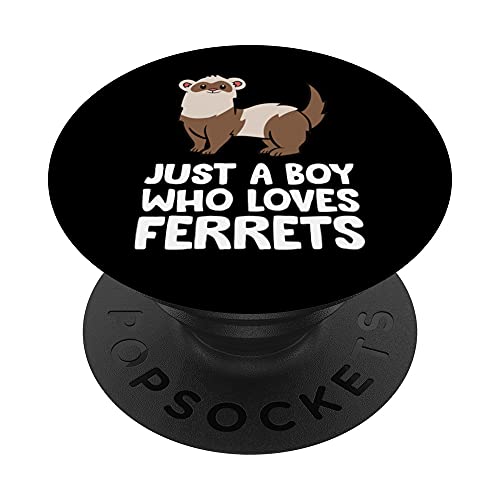 Just a Boy Who Loves Frettchen PopSockets mit austauschbarem PopGrip von The Ferret Owner Store