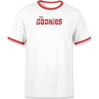 The Goonies Chunk Retro Unisex T-Shirt - Weiß / Rot Ringer - L von The Goonies