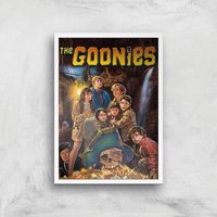 The Goonies Classic Cover Giclee Art Print - A2 - White Frame von The Goonies