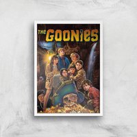 The Goonies Classic Cover Giclee Art Print - A4 - White Frame von The Goonies