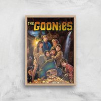 The Goonies Classic Cover Giclee Art Print - A4 - Wooden Frame von The Goonies