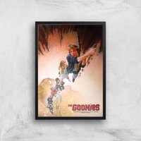 The Goonies Retro Poster Giclee Art Print - A4 - Black Frame von The Goonies