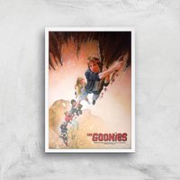 The Goonies Retro Poster Giclee Art Print - A4 - White Frame von The Goonies