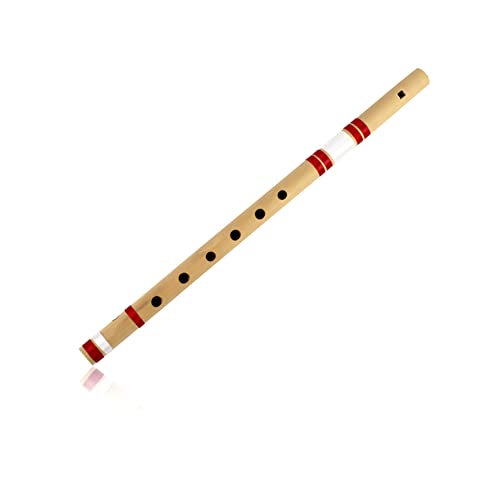 Einzigartige Geburtstagsgeschenkideen 43,2 cm authentische indische Bambusflöte in G-Schlüssel-Fipple Holzblättchen Musikinstrument Blockflöte Traditionelle Bansuri von The Great Indian Bazaar