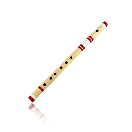 Einzigartige Geburtstagsgeschenkideen 43 cm authentische indische Bambusflöte in G-Schlüssel Fipple Holzblättchen Musikinstrument Blockflöte traditionelles Bansuri Handarbeit Geschenk von The Great Indian Bazaar