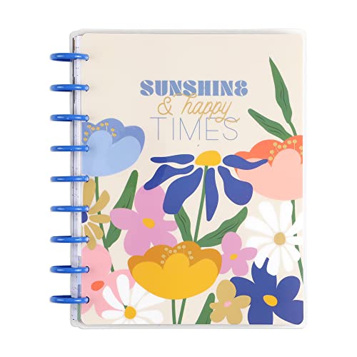 Happy Planner 12 Monate Schüler oder Lehrer Planer - Juli 2023 - Juni 2024 - Tages-, Wochen- und Monats-Disc gebundene Seiten - Vertikales Layout - Fun Fleurs - Klassischer Planer 17,8 cm x 23,5 cm von The Happy Planner