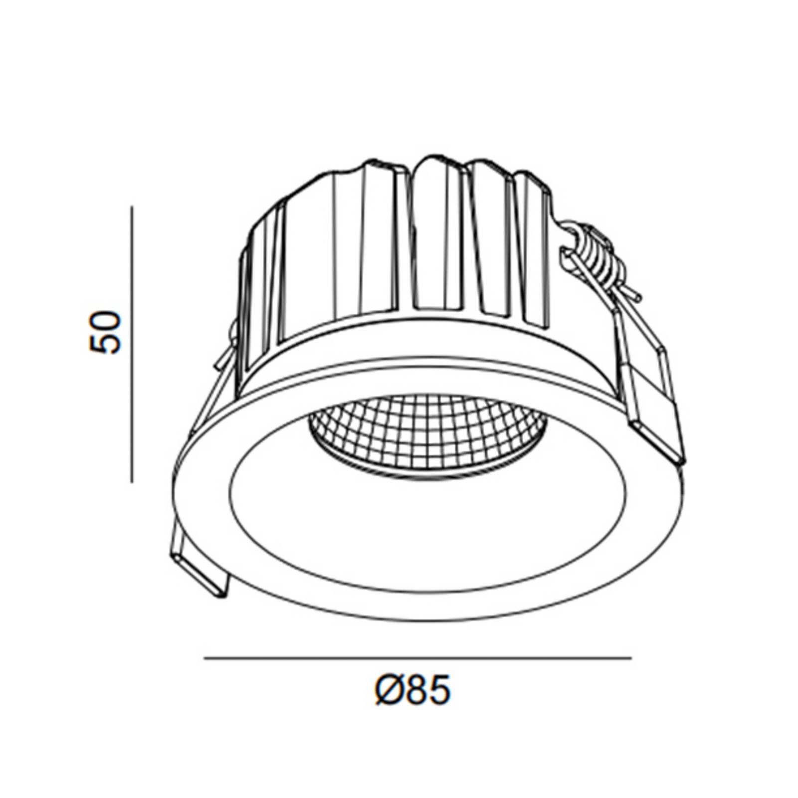 SLC LED-Einbau-Downlight OnePro Soft, weiß, 3.000 K, Alu SLC LED-Einbau-Downlight OnePro Soft, weiß, 3.000 K, Alu von The Light Group