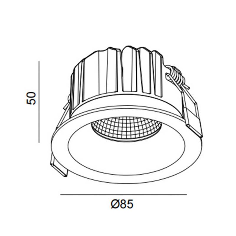 SLC LED-Einbau-Downlight OnePro Soft, weiß, 3.000 K, Alu von The Light Group