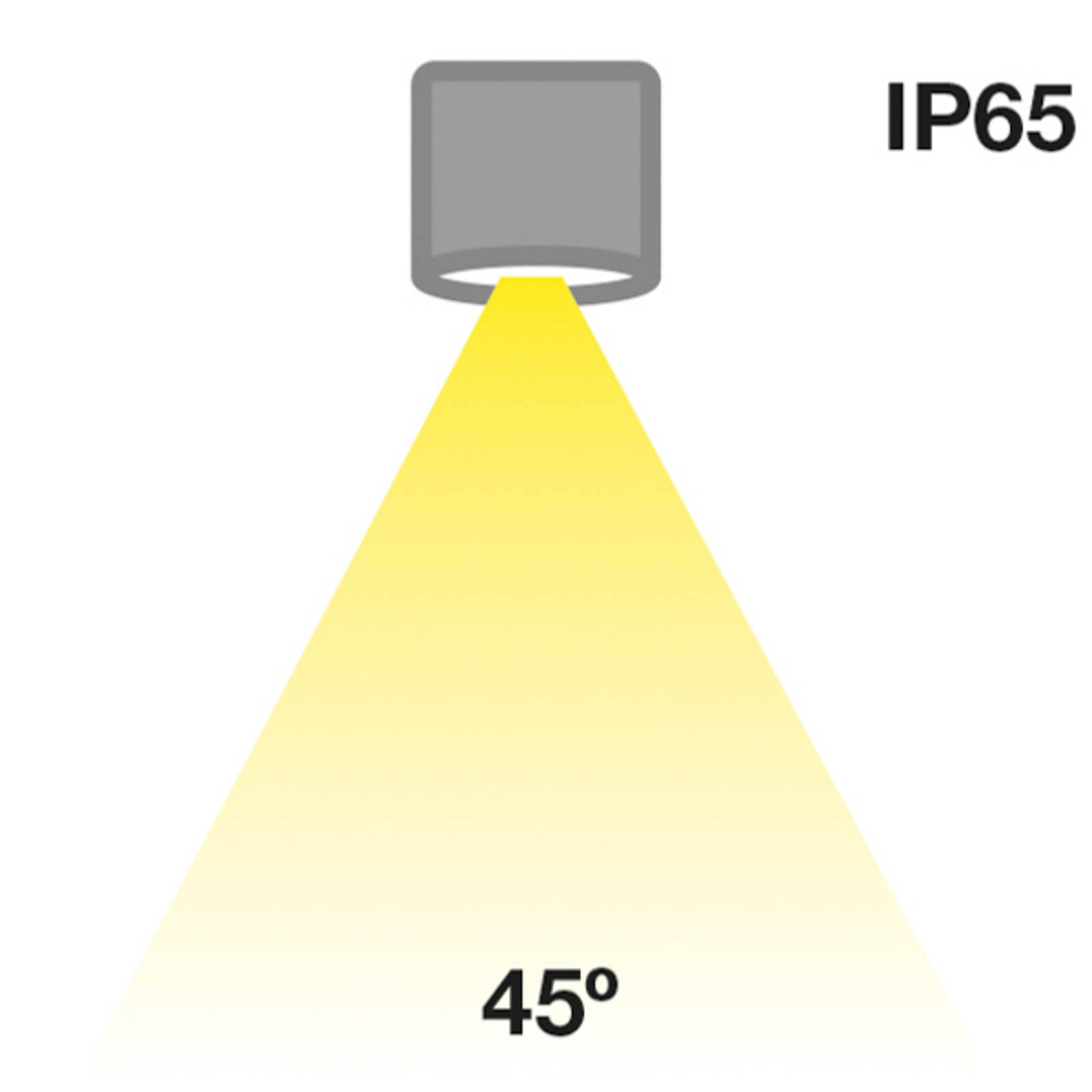 SLC MiniOne Fixed LED-Downlight IP65 schwarz 927 von The Light Group