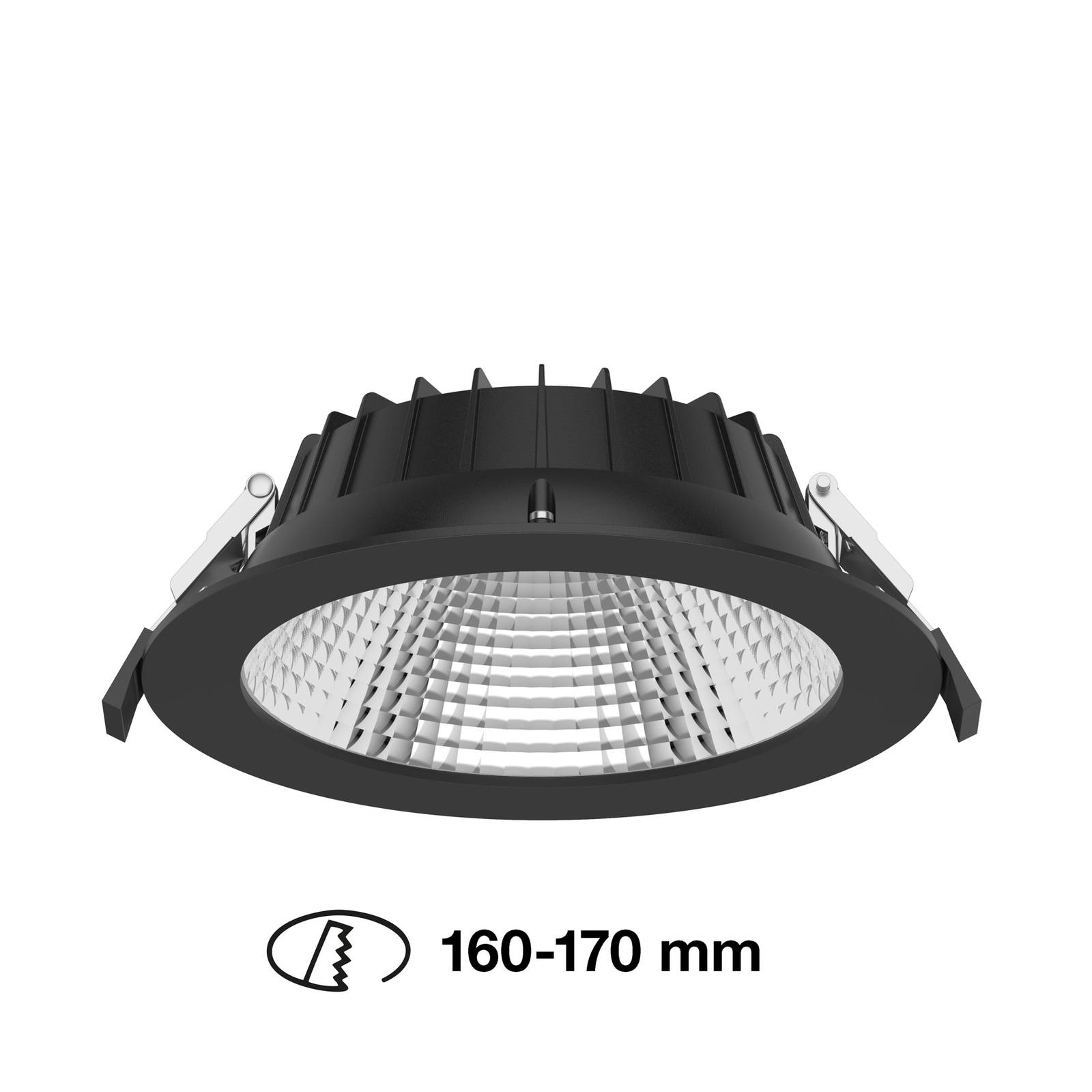 SLC Shift LED-Einbaustrahler Ø 19cm CCT, schwarz von The Light Group