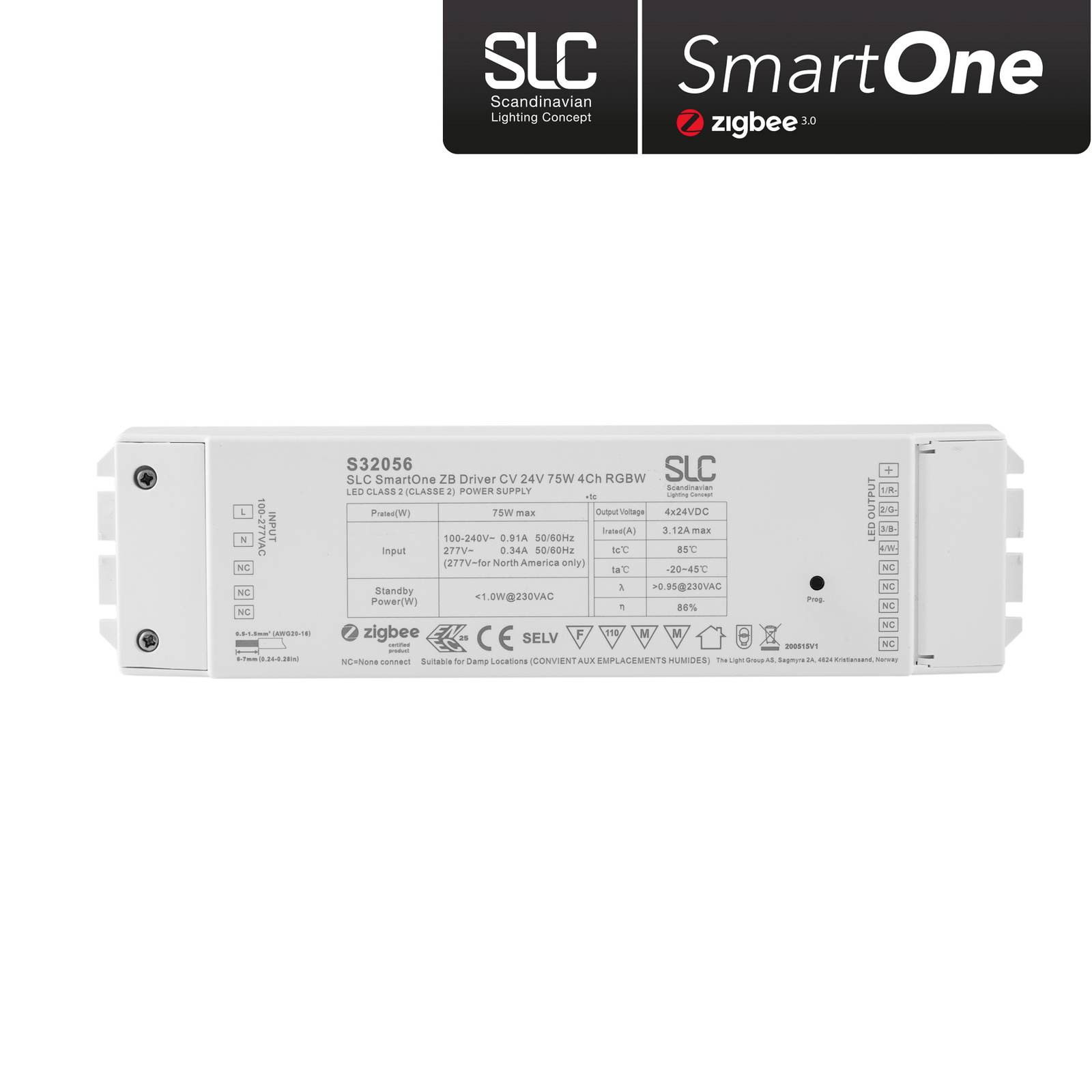 SLC SmartOne Netzteil ZigBee CV 24V 75W PWM RGBW SLC SmartOne Netzteil ZigBee CV 24V 75W PWM RGBW von The Light Group