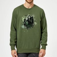 The Lord Of The Rings Aragorn Colour Splash Sweatshirt - Forest Green - XL von The Lord of the Rings