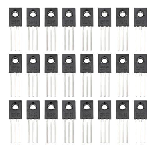 The Lord of the Tools 40 Stück BD139NPN BD140PNP 80 V 1,5 A Einzeltransistor inklusive 20 Stück BD139 und 20 Stück BD140 Transistor NPN PNP 1,5 A/80 V TO-126 Leistungstransistor von The Lord of the Tools