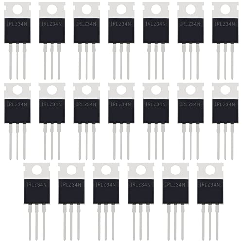 The Lord of the Tools IRLZ34N Transistor MOSFET N-Channel ESD klassifiziert TO-220 30 A 55 V 3-polig Internationaler Gleichrichter Leistung für elektronischen Schalter, Gleichrichter steuerbar, 20 von The Lord of the Tools