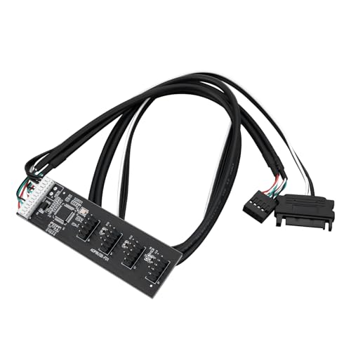 The Lord of the Tools Motherboard USB 9Pin Header Stecker 1 auf 4 Buchsen Extender mit SATA Kabel Interner USB 2.0 Ports Splitter für WiFi Receiver The Lord of the Tools Motherboard USB 9Pin Header Stecker 1 auf 4 Buchsen Extender mit SATA Kabel Interner USB 2.0 Ports Splitter für WiFi Receiver von The Lord of the Tools