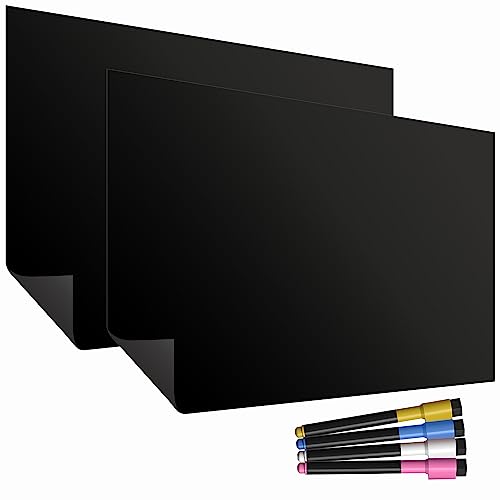 TMS Magnetisches Whiteboard für Kühlschrank | Doppelpack | 2 x A3 Tafeln für Notizen oder Erinnerungen, inklusive Radierstiften von The Magnet Shop