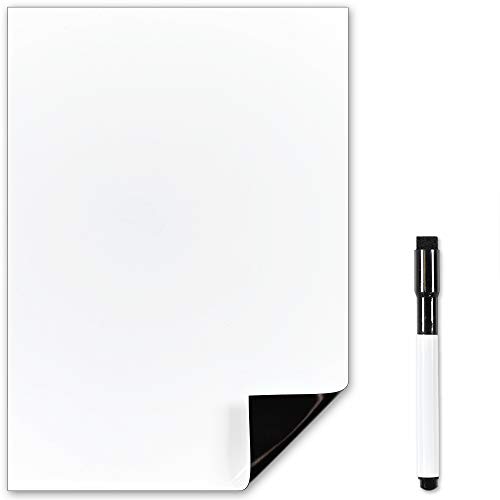 The Magnet Shop Tafel Kühlschrankmagnet, flexibel und magnetisch, trocken abwischbare Memotafel mit trocken abwischbarem Stift – Notiztafel, Essensplaner (weiß, A3 (42 x 30 cm) von The Magnet Shop