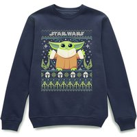 The Mandalorian Grogu Weihnachtspullover – Navy - L von The Mandalorian